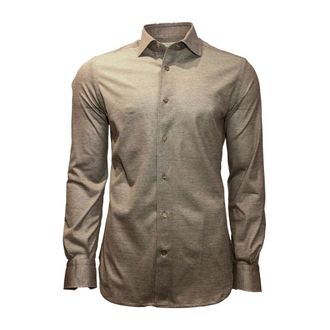 Mazzarelli Casual Shirts, male, Brown, Size: 3XL Accessories