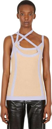 Ninamounah Tops - Dames - Tops zonder mouwen - Beige - M - Wol - Tops