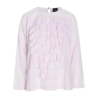 Bitte Kai Rand Overhemden, Dames, Roze, S, Katoen, Washi voile blouse met flounces