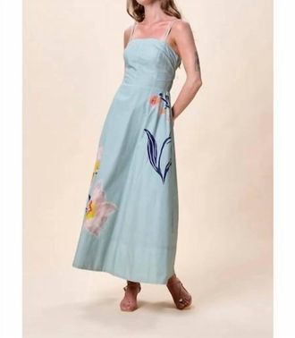 Cleobella Riley Ankle Dress In Moresco Blue Surf
