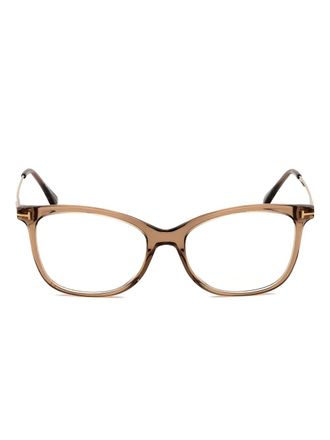 Tom Ford Eyewear square-frame glasses - women - Acetate - One Size - Brown