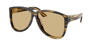 Miu Miu MUA08SF Asian Fit 25E1OR Womens Sunglasses Brown Size 61