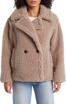 UGG Gertrude Teddy Faux Shearling Coat in Putt at Nordstrom Rack, Size Medium