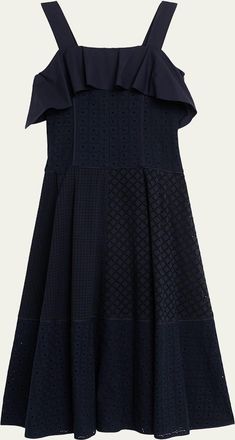 3.1 Phillip Lim Sleeveless Broderie Anglaise Midi Dress