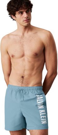 Calvin Klein Mens Medium Drawstring Swim Shorts, Blue (Skim Blue), L