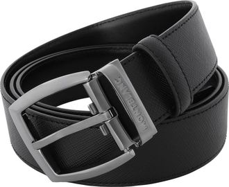 Montblanc Black 35 mm Saffiano Printed Leather Belt