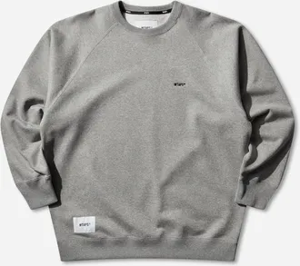 Wtaps Men s SIGN-RGYD Crewneck Sweatshirt Gray