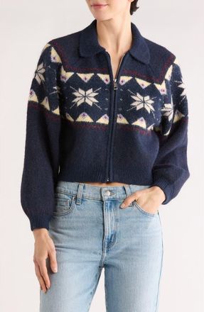 Blank NYC Zip-Up Sweater in Screen Time at Nordstrom Rack, Size X-Small