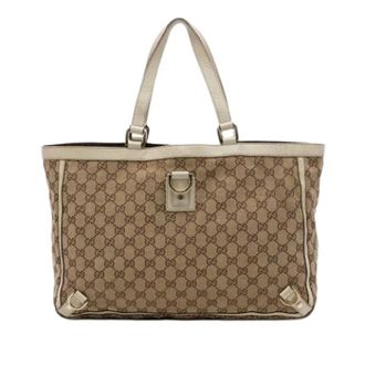 Gucci Bolso Tote Pre-owned Abbey D-Ring - Pre-owned - Mujer - Beige - ONE SIZE