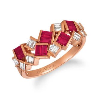 Le Vian Ladies Passion Ruby Rings set in 14K Strawberry Gold