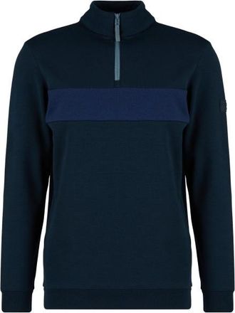 Stoic MerinoFleece335 MMXX. Lulea II Half Zip Merinopullover für Herren | blau