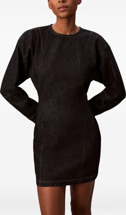 Calvin Klein Mini-jurk met rits en lange mouwen - Blauw