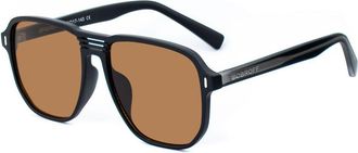 Bobroff Zwarte Acetaten Zonnebril