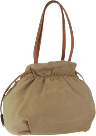 Prada Pre-owned Bucket Bags, female, Beige, Size: ONE SIZE Pre-owned Vintage Tote Bag