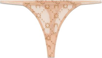 Marine Serre Tanga floccato in pizzo - Toni neutri
