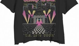 Prince Peter Womens Cheap Trick Venue 79 Crop Tee In Black