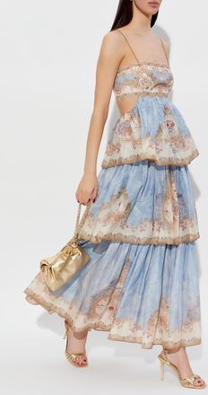 Zimmermann Patterned Dress With Lurex Thread, Womens, Blue