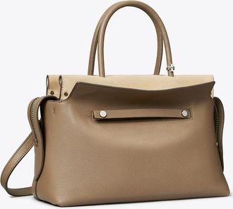 Tory Burch Womens Mercer Pebbled Satchel, One Size