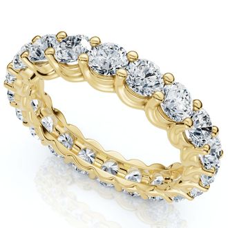 Pompeii3 3Ct U Prong Diamond Eternity Wedding Ring 14k Gold or Platinum Lab Grown EF/VS