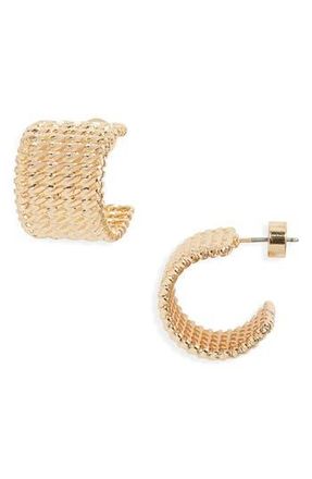 Nordstrom Twisted Wide Hoop Earrings in Gold at Nordstrom Rack