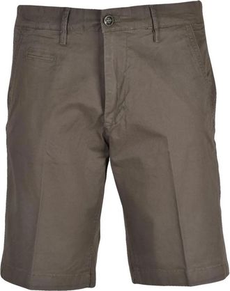 Officina 36 Military Green Cotton Elastane Men Bermuda Shorts