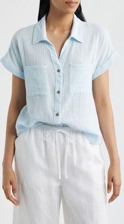Beach Lunch Lounge Chicago Gauze Shirt in Lullaby Blue at Nordstrom, Size X-Small