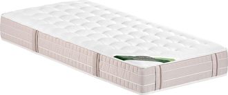 Vente-Unique Colch&oacute;n 90 x 190 cm muelles ensacados 5 zonas y viscoel&aacute;stica y tejido anti&aacute;caros y chinches grosor 24 cm - VIREVO de NATUREA