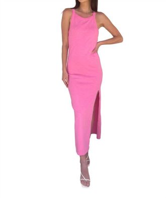 LnA Candi Maxi Dress In Neon Pink