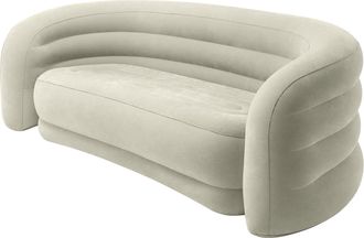 Intex Sof&aacute; Curvado Gris 229 X 109 X 81 Cm Pvc Y Ray&oacute;n Intex