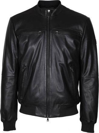 Peuterey Sands Leather Jacket Color Black