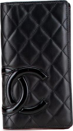 Chanel Pre-owned Wallets, female, Black, Size: ONE SIZE Pre-owned Quilted Leather Wallet