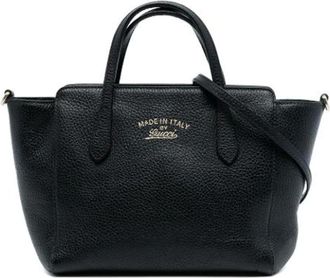 Gucci Pre-owned Handbags, female, Black, Size: ONE SIZE Pre-owned Leather Handbag