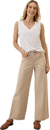 Pact Organic Cotton Softspun V-Neck Tank in White at Nordstrom, Size Small