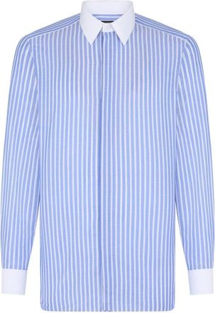 Tom Ford CLASSIC FIT WIDE STRIPE SHIRT Size: 41, colour: BLUE