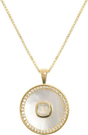 Freya Rose Moonstone Mother Of Peal Necklace at Nordstrom, Size 9.25