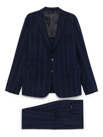 Eleventy striped suit - men - Viscose/Elastane/Wool - 58 - Blue