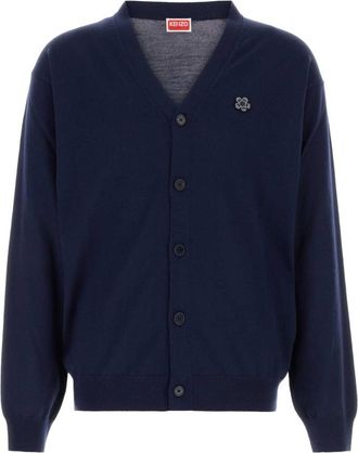 Kenzo Navy Blue Logo Cardigans
