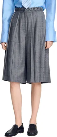 Sandro Check wool shorts in Dark Grey at Nordstrom, Size 40