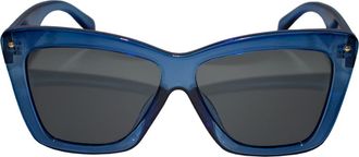 Fifth and Ninth Willow 57mm Polarized Cat Eye Sunglasses in Transparent Blue/Gray at Nordstrom