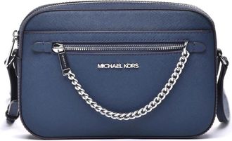 Michael Kors Tas - Dames - Schoudertassen - Blauw - ONE Size - Leer - Tassen