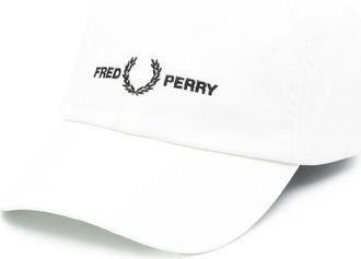 Fred Perry embroidered logo baseball cap - men - Cotton/Cotton/Polyester - One Size - Neutrals