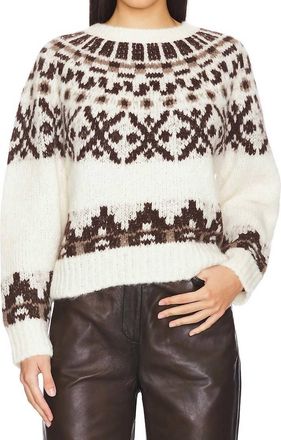 Frame Denim Fairisle Sweater In Cream Multi