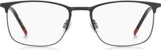 HUGO BOSS 54mm Rectangular Optical Glasses in Black Ruthenium at Nordstrom
