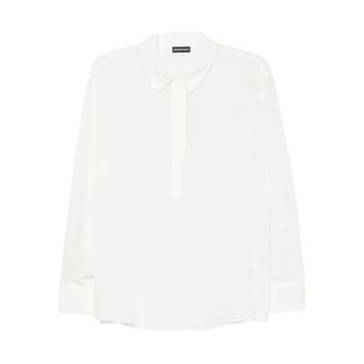 Emporio Armani Zijden Blouse - Dames - Blouses & Shirts - Wit - Maat: S Zijde