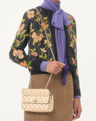 Valentino Garavani Borsa Piccola Valentino Garavani Rockstud Spike In Nappa Laminata Donna MEKONG UNI