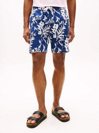 Tommy Hilfiger Mens Regular Fit 7 Tropical Print Short - Blue - XXXL