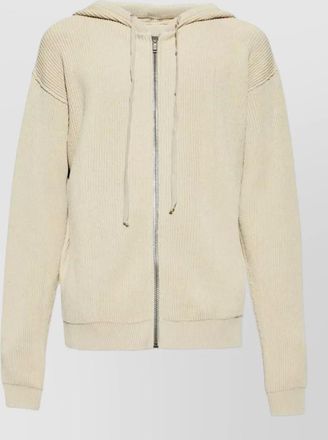 Rick Owens ribbed virgin wool zip hoodie
