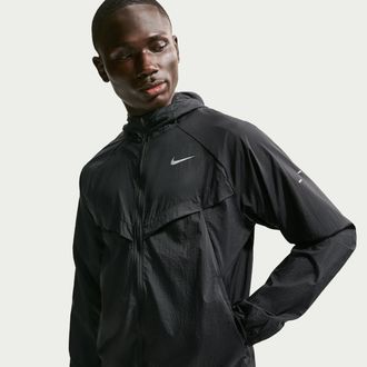 Nike Mens Stride Repel UV Running Jacket in Black | HV4548-010