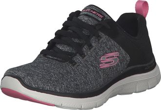 Skechers Flex Appeal 4.0 Brilliant V Ladies Training Shoes, Shoe Size- 5 UK Black Pink