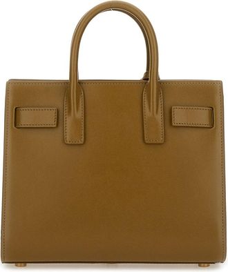 Saint Laurent Womens Sac De Jour Bag Green Domesticated Calf Leather Handbags Hand